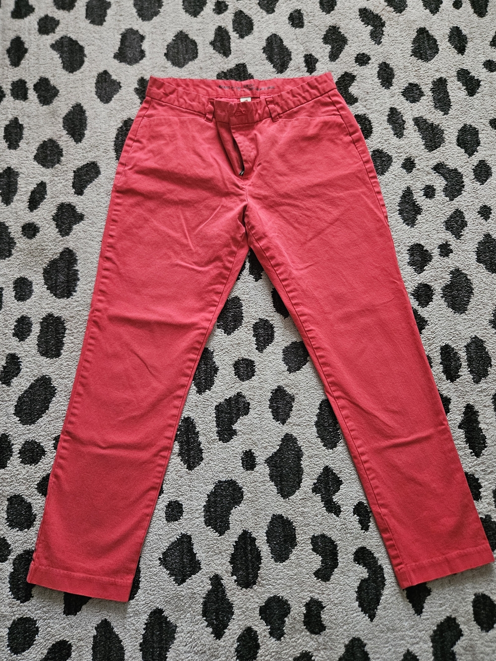 GAP Red Ankle-Length Cropped Pants